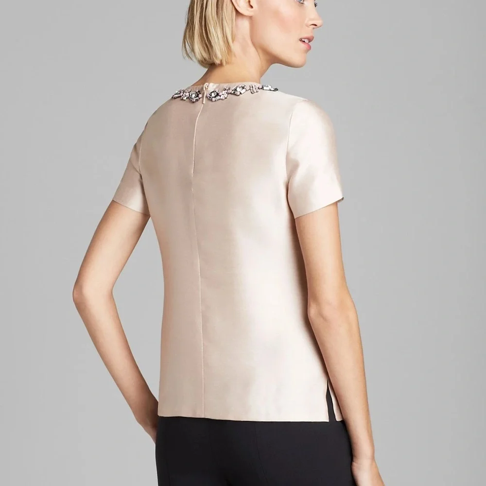 Tory Burch Pink Embellished Fitted Blouse - Picture 2 of 6